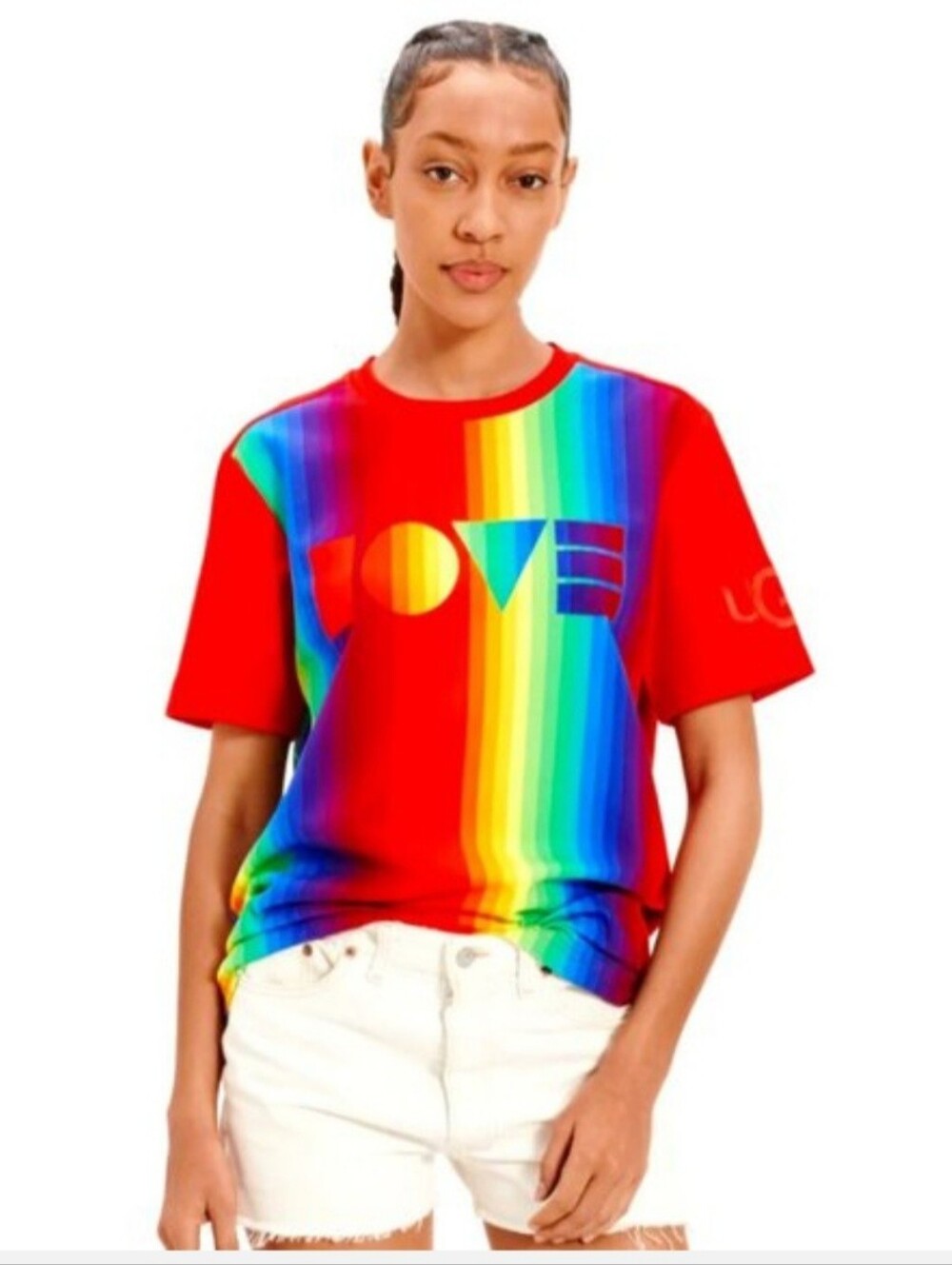 UGG RTW Unisex Pride Logo Oversized Striped Tee